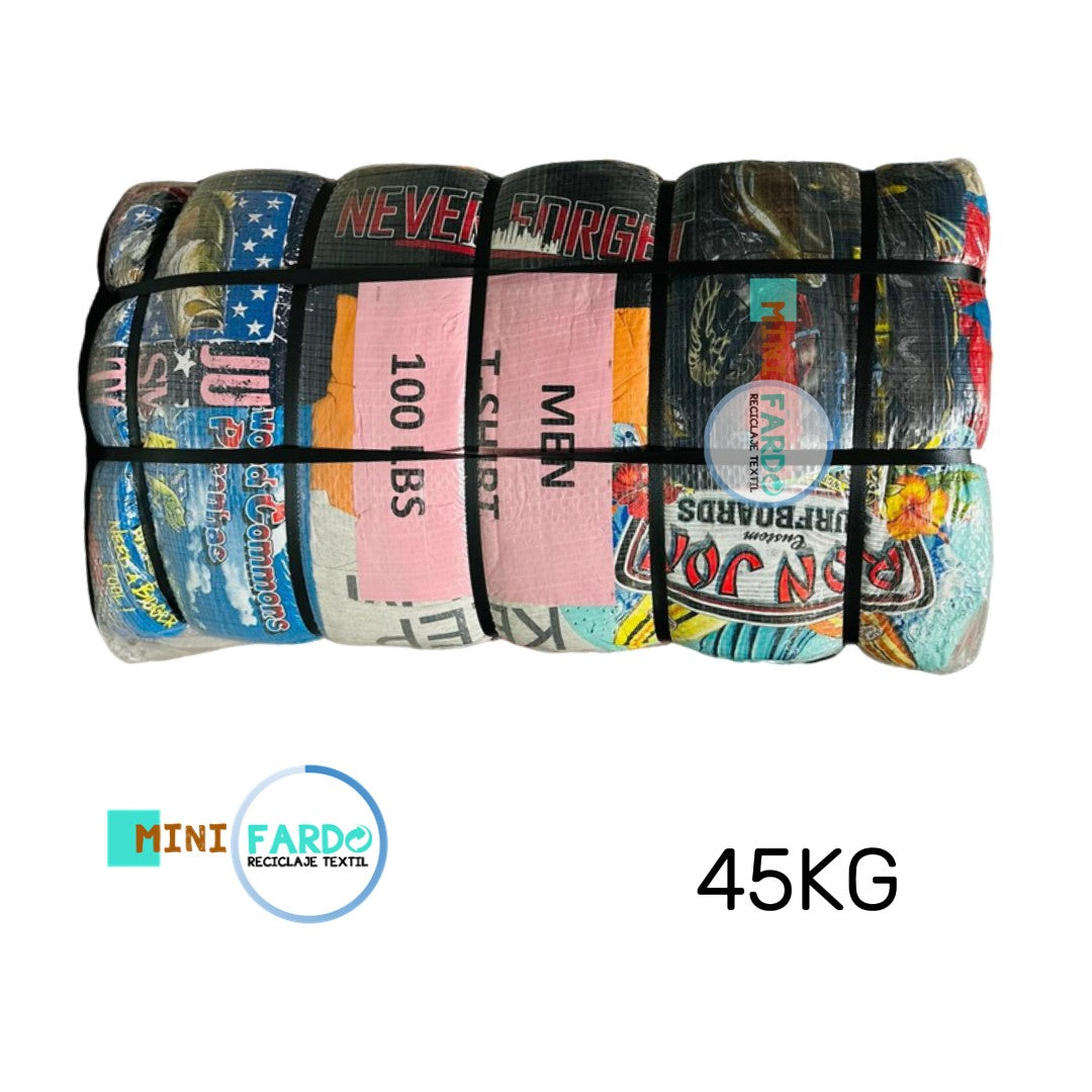 Fardo Poleras Manga Larga hombre premium 45 kg