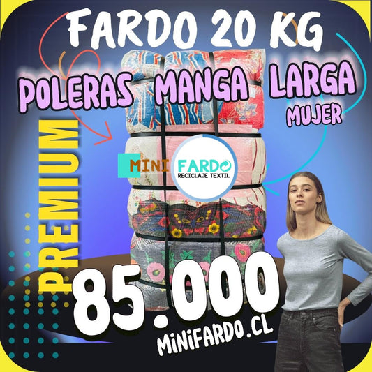 Fardo Poleras Manga Larga Mujer 20KG