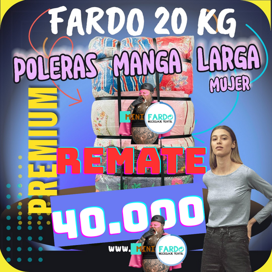 REMATE Fardo Poleras Manga Larga Mujer 20KG
